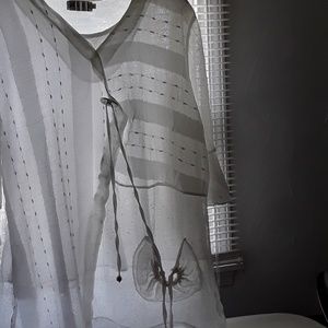 Sheer shirt with undershirt